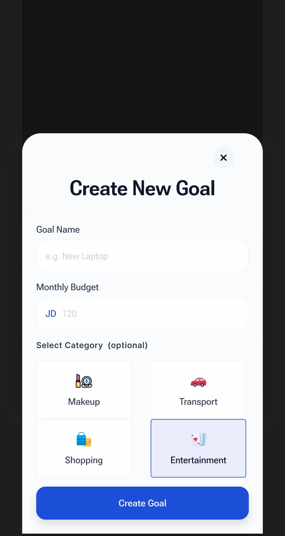 Add: voice, receipt or manual