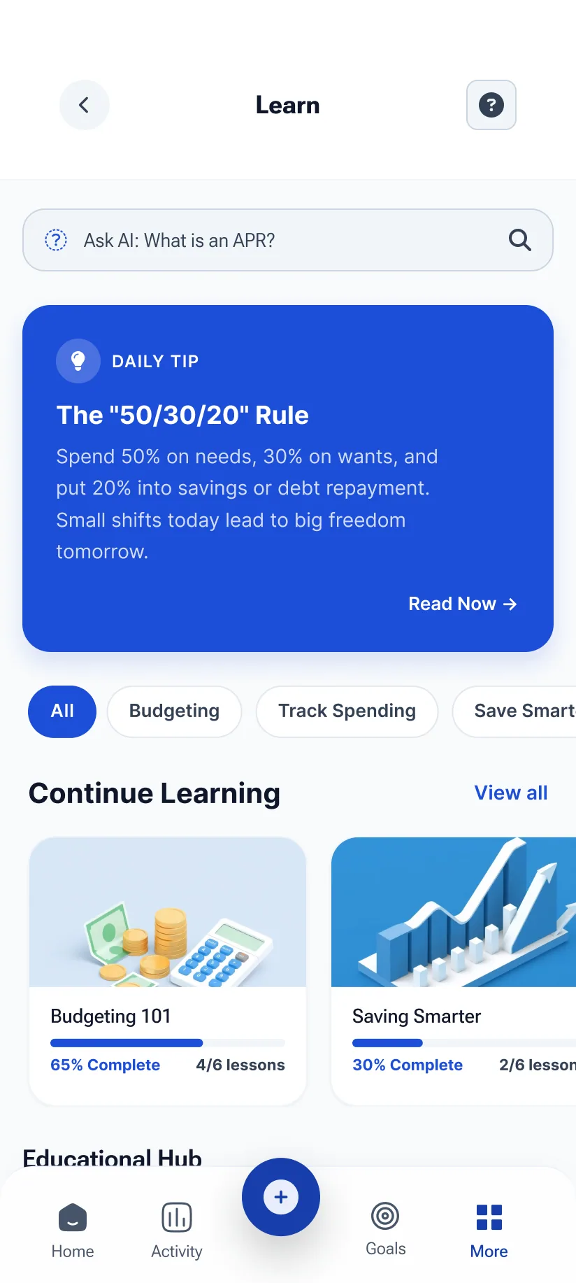 Learn: bite-sized lessons