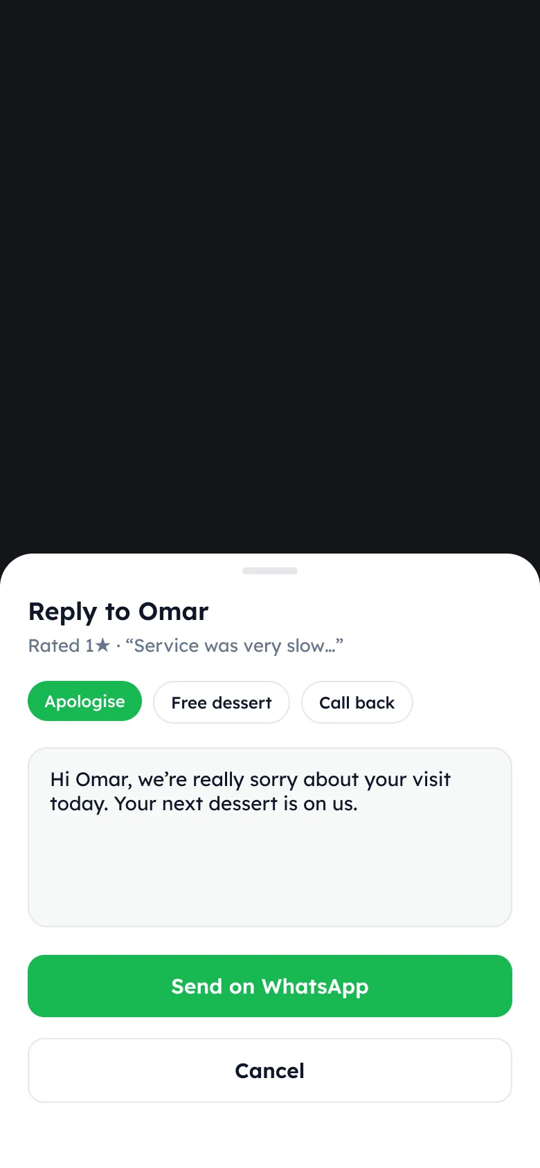 Private reply