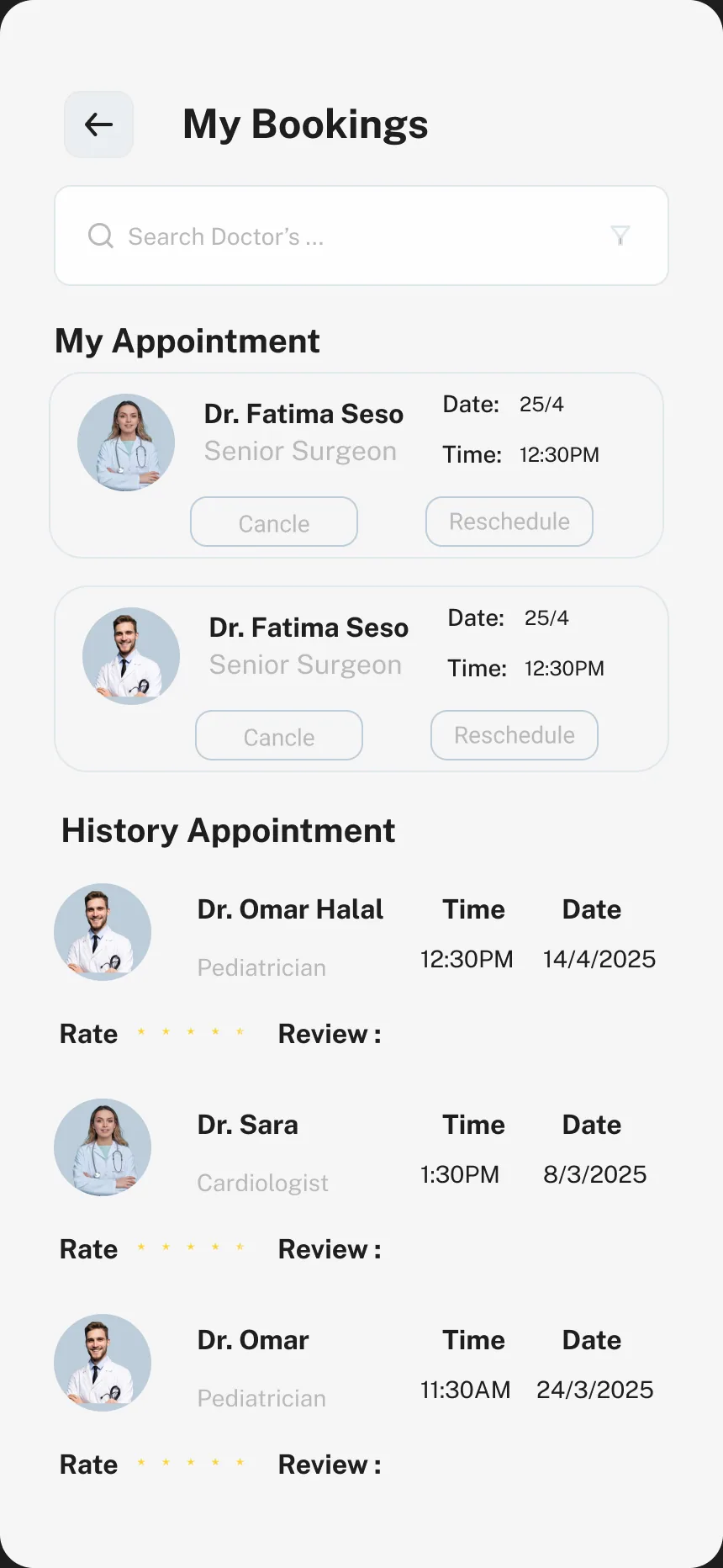 My bookings